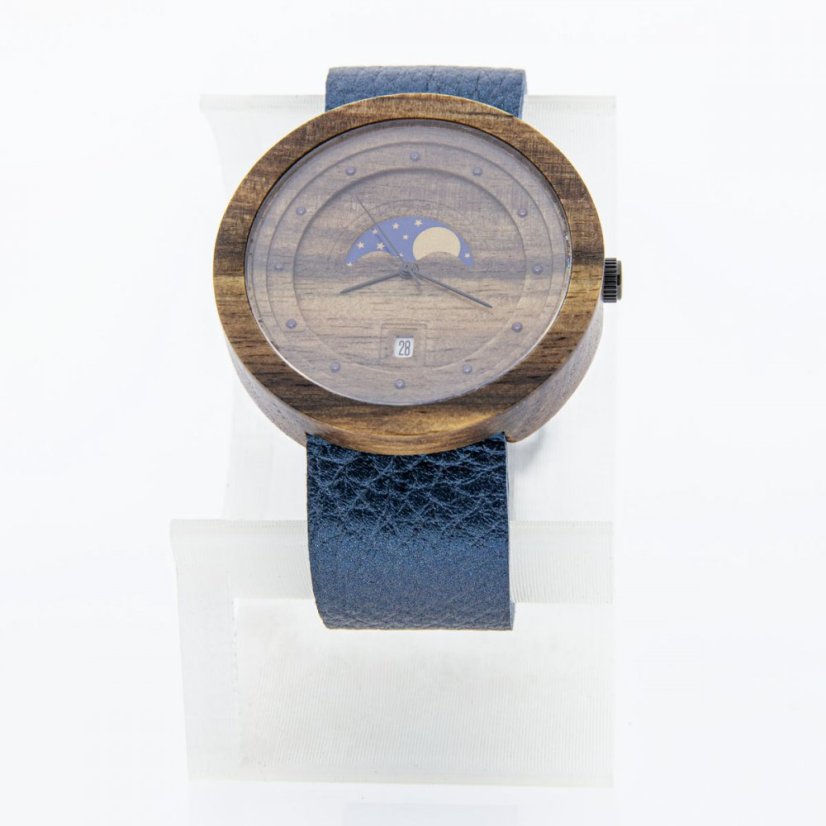České dřevěné hodinky Excelsior Moon H00343 Ořech