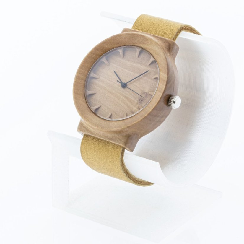 České drevené hodinky Scala H00416 Žeriav