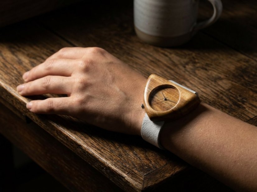 České drevené hodinky Orbit H00556 Javor