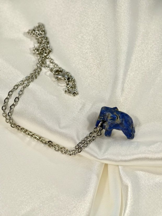 Náhrdelník minerální - Lapis lazuli sloník S0872