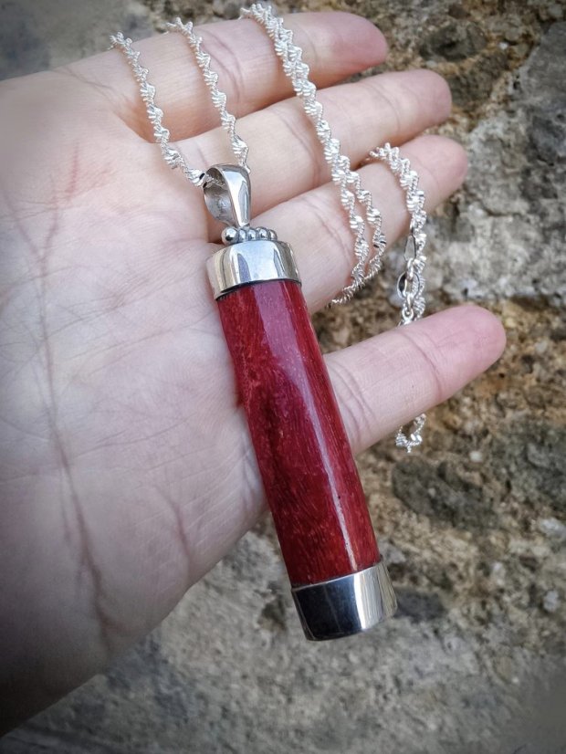 Autorský cínový náhrdelník - Koral  S0581