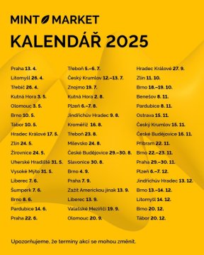 MINT Market Kalendář 2025