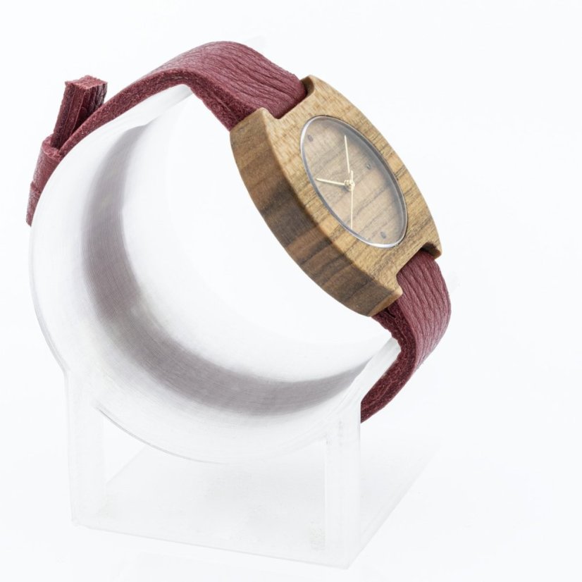 České drevené hodinky Avia H00426 Višňa