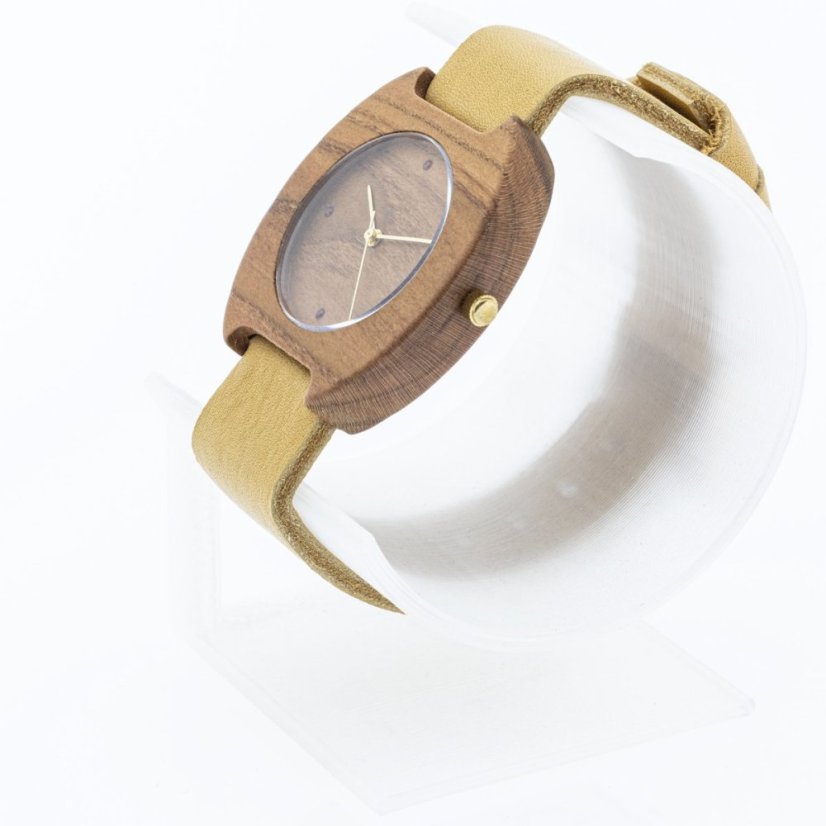 České dřevěné hodinky Avia H00433 Meruňka
