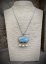 Autorský cínovaný náhrdelník - Larimar a perly S0606