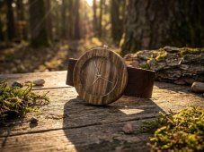 České dřevěné hodinky Alfa H00541 Ořech