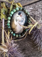 Autorská sklenená brošňa - Spolu S0833