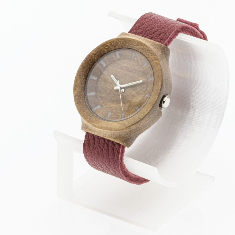 České drevené hodinky Scala H00214 Orech