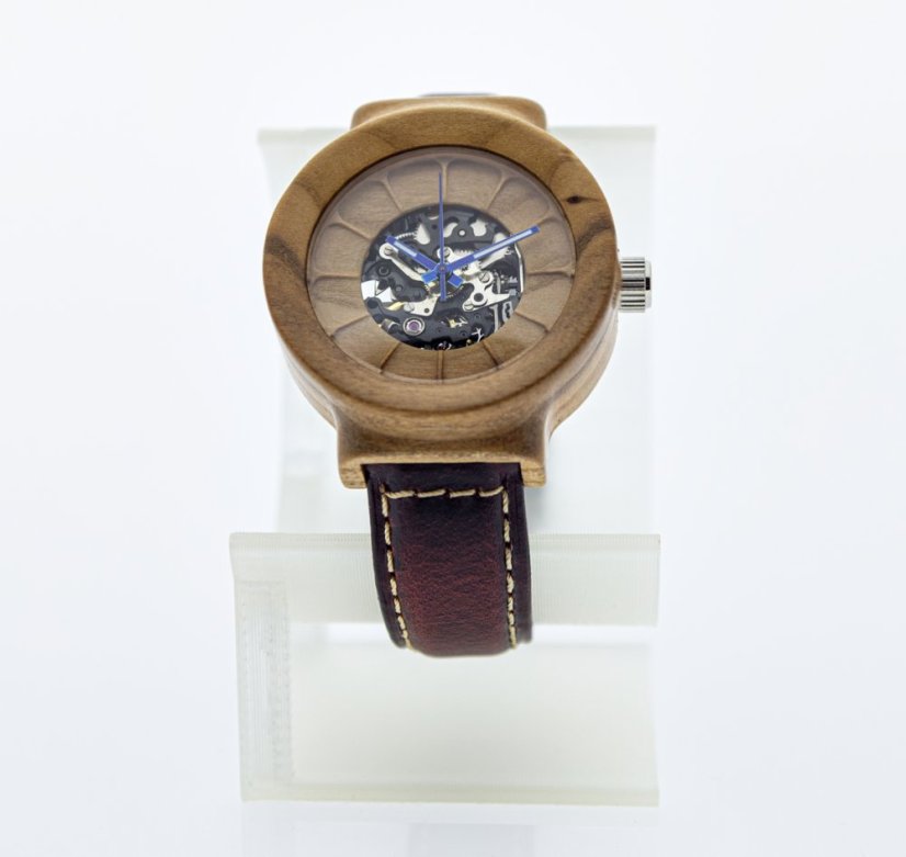 České dřevěné hodinky Scala Automat H00257 Višeň