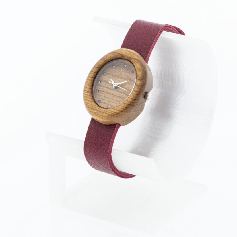 České drevené hodinky Empire H00451 Čerešňa