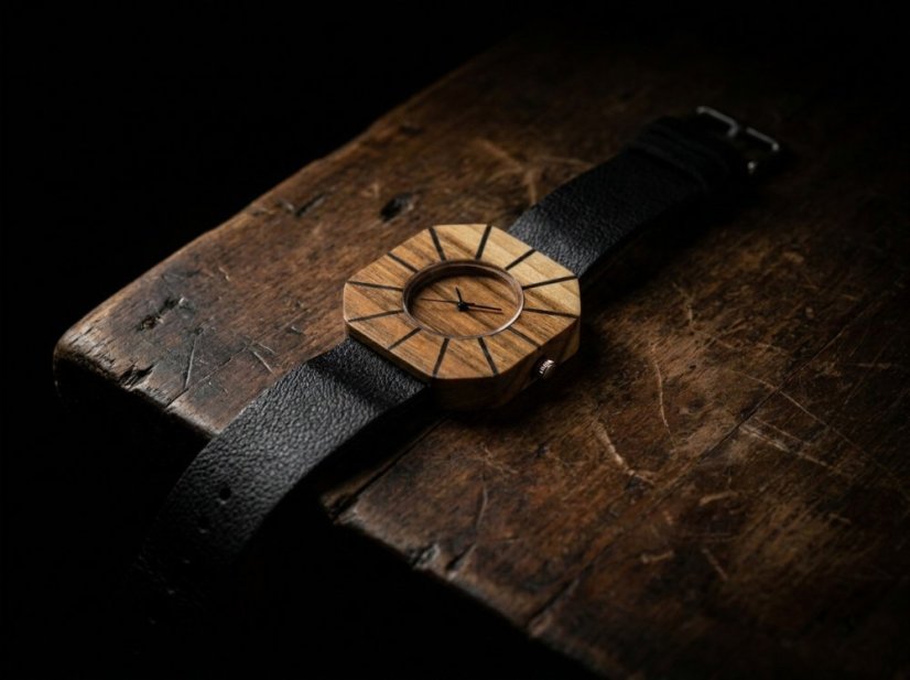 Dřevěné hodinky Art – Višeň z Brna • č. 00572