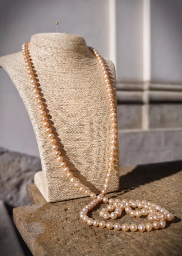 Náhrdelník perlový dlouhý - Coco Chanel 120 cm S0467