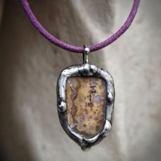 Autorský cínový náhrdelník - Agát S0470