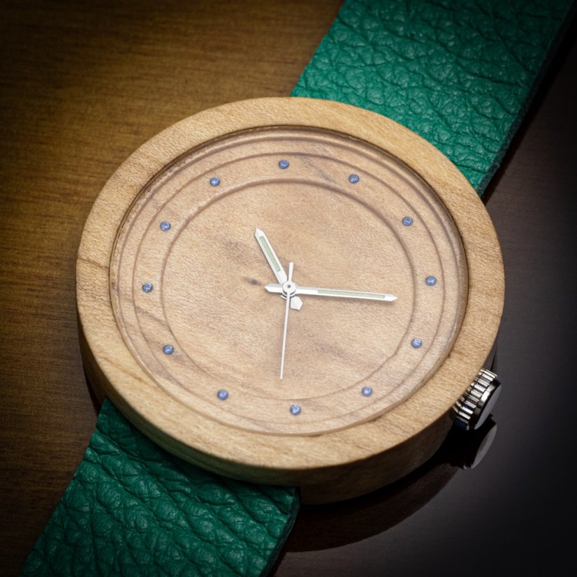 České drevené hodinky Excelsior H00395 Jabloň