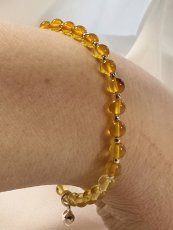 Náramek - Jantar  ve stříbře S0705