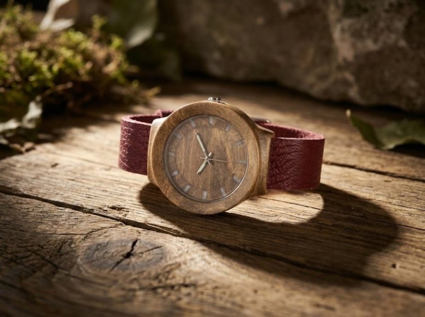 České drevené hodinky Scala H00214 Orech