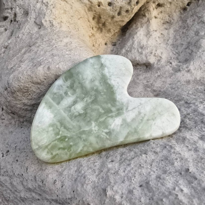 Masážní kámen -  Gua Sha - Jadeit SM0835