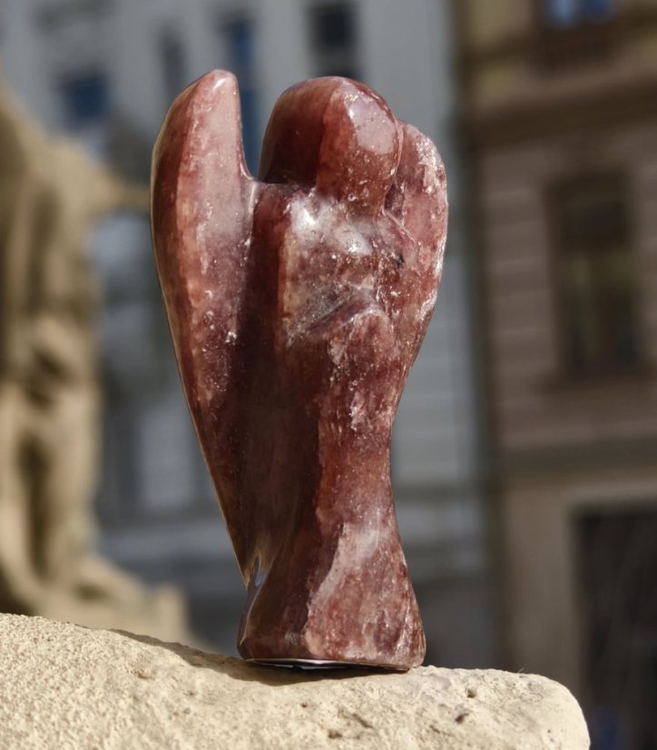 Surové minerály - Jahodový křemen Anděl  SM0578