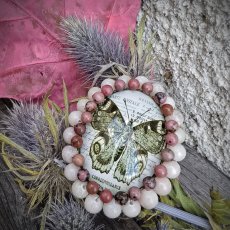 Autorská sklenená brošňa - Motýľ S0830