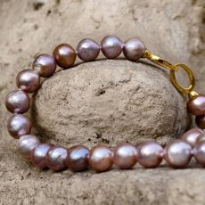 Náhrdelník perlový  - Říční perla AAA, Edison S0927