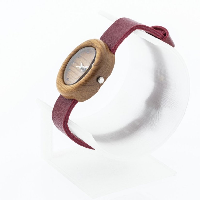 České drevené hodinky Empire H00451 Čerešňa