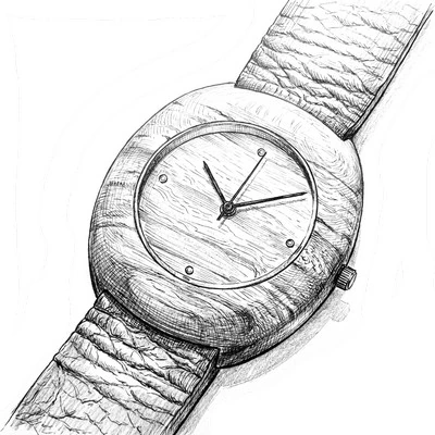 Skica hodiniek Club