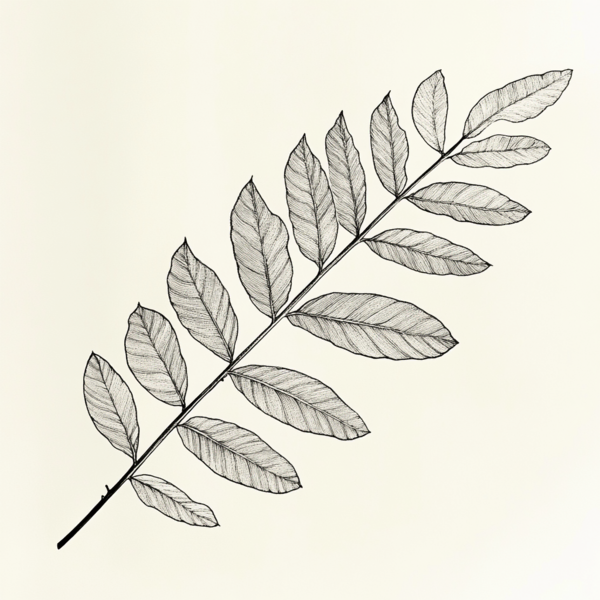 List akátu (Robinia pseudoacacia)