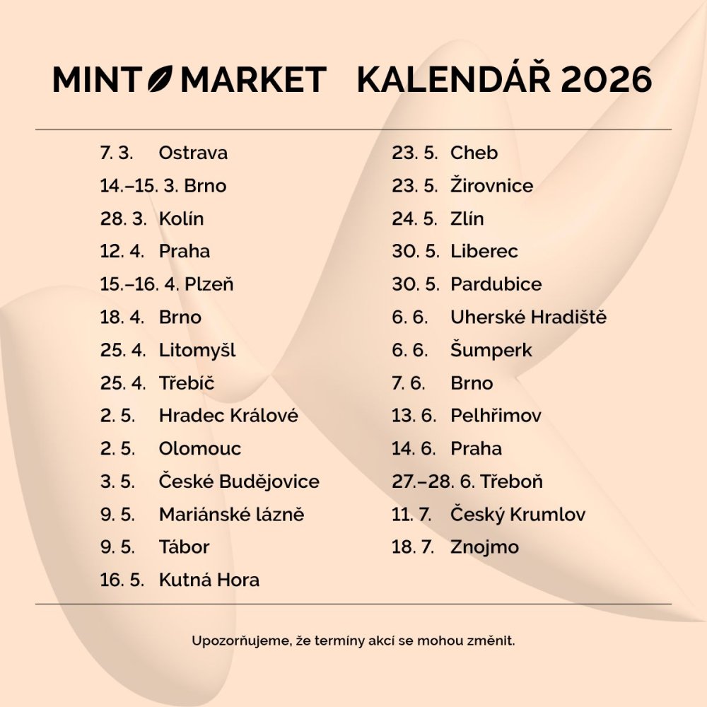 Kalendář Mint Market 2026